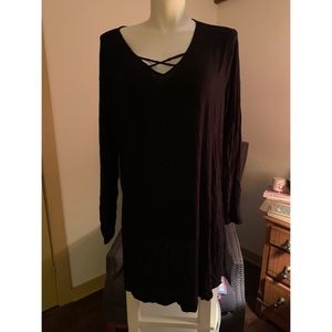 Old Navy Luxe Black Plus Blouse